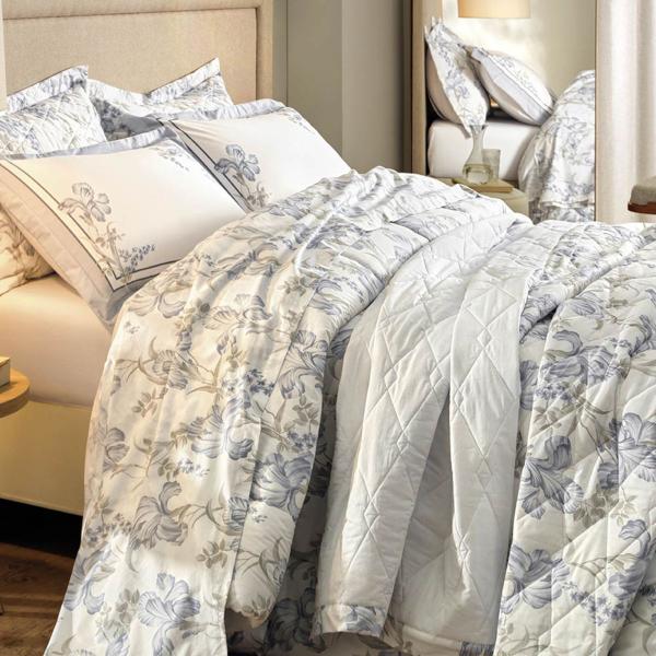 Jogo Cama Queen 200 Fios Karsten Catarina Azul Imagem de Jogo Cama Queen 200 Fios Karsten Catarina Azul
