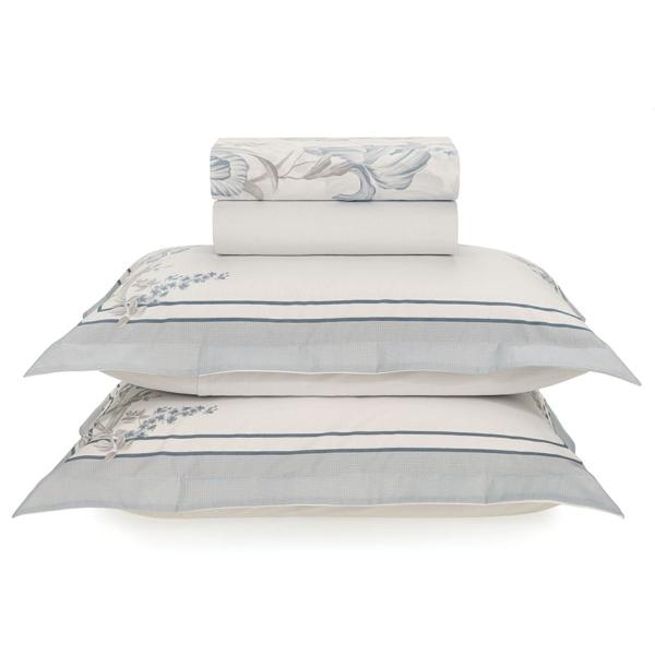 Jogo Cama Queen 200 Fios Karsten Catarina Azul Imagem de Jogo Cama Queen 200 Fios Karsten Catarina Azul