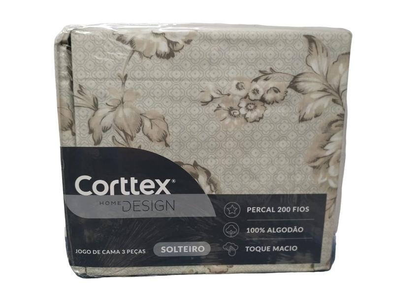 Imagem de Jogo Cama Solteiro 3 Pc Algodão 200 Fios Home Design Corttex