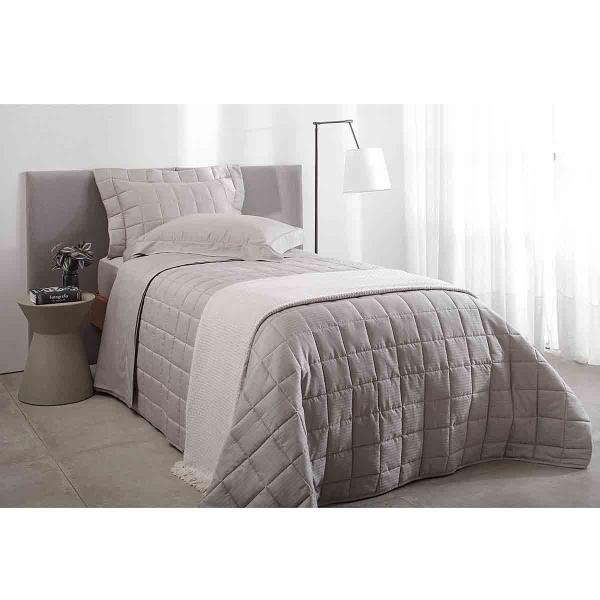 Imagem de Jogo Cama Solteiro 300 Fios Damask Stripes Kaki Buddemeyer