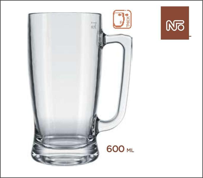 Imagem de Jogo Caneca Chopp Cerveja Grande De Vidro Taberna 600Ml 06