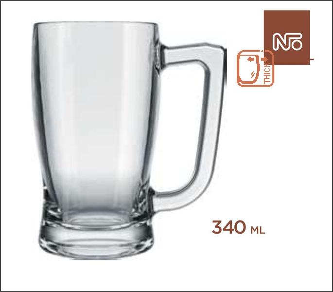 Imagem de Jogo Canecas Chopp Cerveja Média de Vidro Taberna 340ml 12