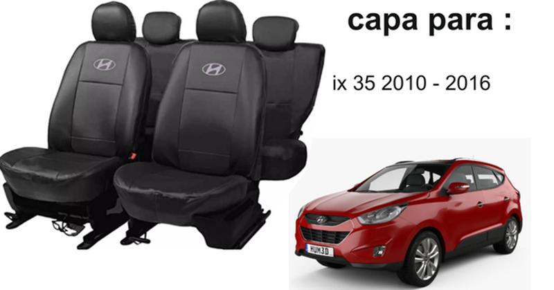 Imagem de Jogo Capas de Couro Hyundai ix35 2011 + Capa de Volante + Chaveiro Hyundai