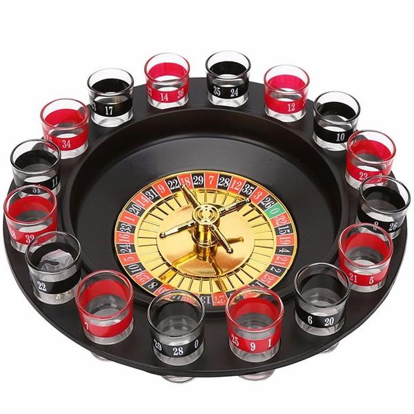 Imagem de Jogo Cassino Shot Com Roleta 16 Copos Bebida Drink Destilado