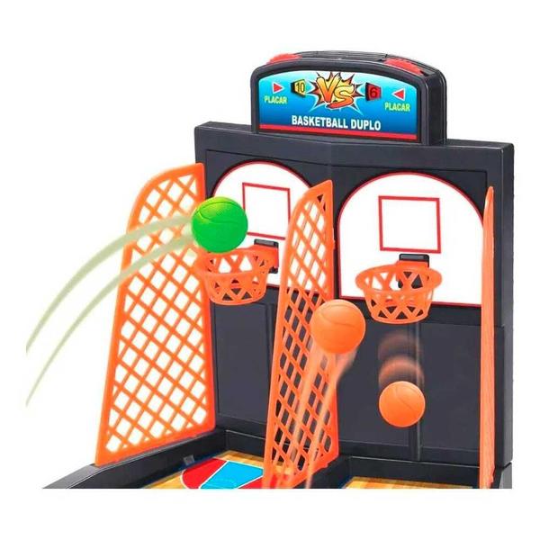 Imagem de Jogo Clássico Basquete Basketball Duplo Com Placar - Braskit