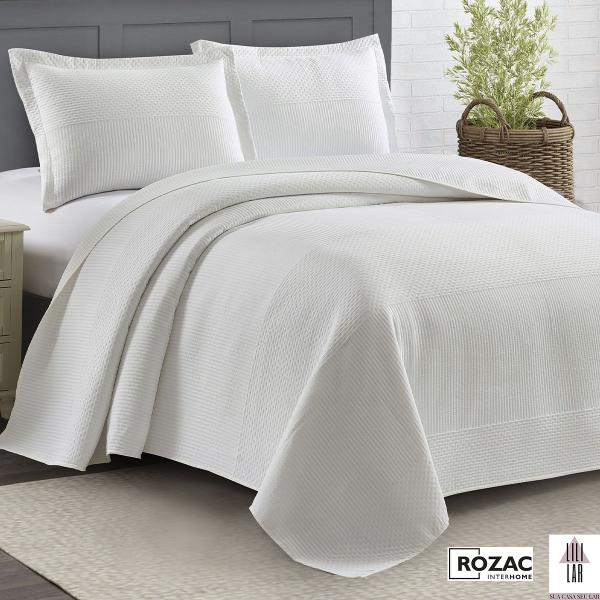 Imagem de Jogo Colcha de Cama Casal Jacquard Eternity Premium 3 peças