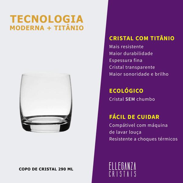 Jogo com 12 Copos De Cristal Para Whisky 290 ml Ideal Bohemia - Bohemia Crystal Imagem de Jogo com 12 Copos De Cristal Para Whisky 290 ml Ideal Bohemia