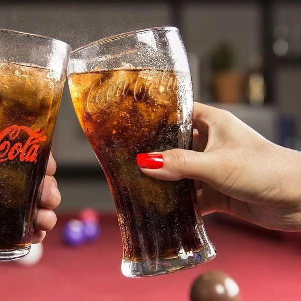 Imagem de Jogo com 2 Copos Contour Coca-Cola Vidro Transparente 470ml - Nadir