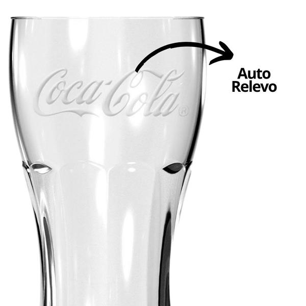 Imagem de Jogo com 2 Copos Contour Coca-Cola Vidro Transparente 470ml - Nadir