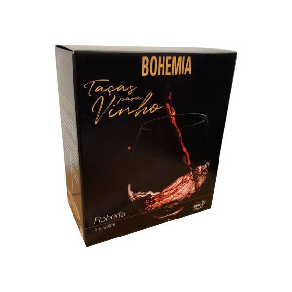 Imagem de Jogo com 2 Taças De Cristal Para Vinho Bordeaux 540 ml Roberta Bohemia