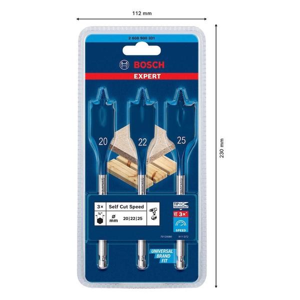 Imagem de Jogo Com 3 Brocas Bosch Expert Self Cut Speed 20-25Mm X152Mm