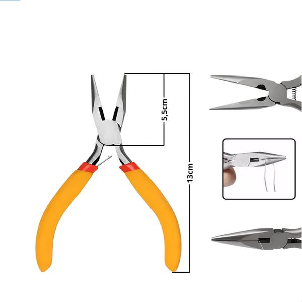 Imagem de Jogo com 3 Mini Alicates para Criatividade Ferramentas de Artesanato BOM3703