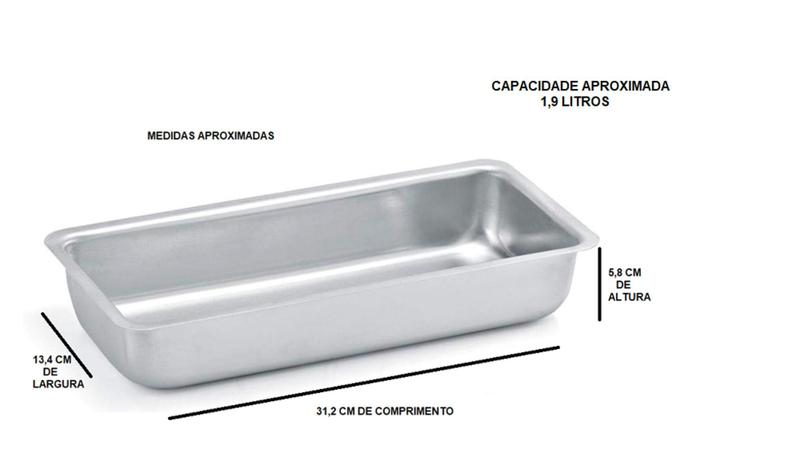 Imagem de Jogo Com 5 Forma De Pão Alumínio Polido Certificado IF 35 Tamanho 3 De 31 cm **Grande**