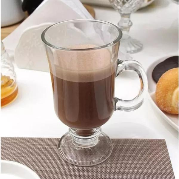 Imagem de Jogo com 6 Canecas Irish Coffee Taça de Cappuccino de Vidro 130ml