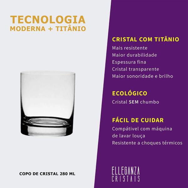 Jogo com 6 Copos de Cristal Para Whisky 280 ml Barline Bohemia - Bohemia Crystal Imagem de Jogo com 6 Copos de Cristal Para Whisky 280 ml Barline Bohemia