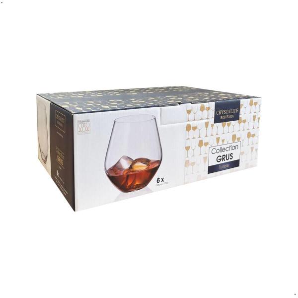 Jogo Com 6 Copos De Cristal Whisky 500 Ml Linha Grus Bohemia - Bohemia Crystal Imagem de Jogo Com 6 Copos De Cristal Whisky 500 Ml Linha Grus Bohemia
