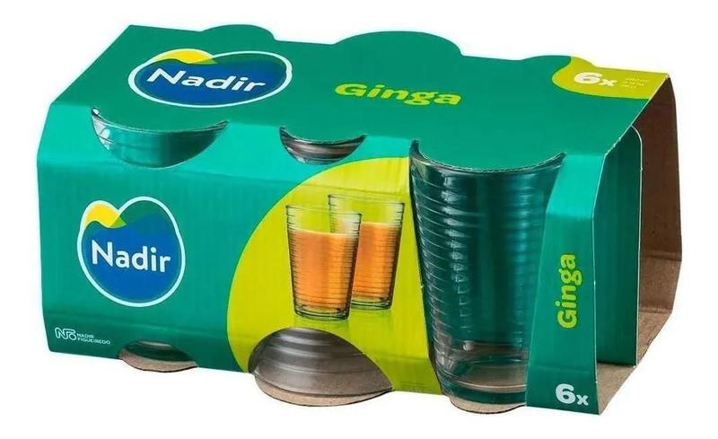 Imagem de Jogo Com 6 Copos De Vidro 265Ml Ginga Nadir Figueiredo