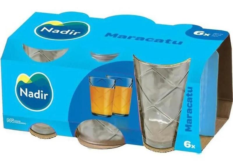 Imagem de Jogo Com 6 Copos De Vidro Maracatu 265Ml Nadir Figueiredo