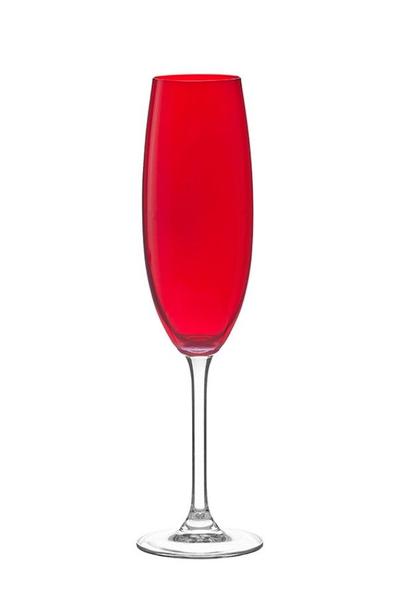 Imagem de Jogo com 6 tacas champanhe de cristal gastro vermelho 220ml