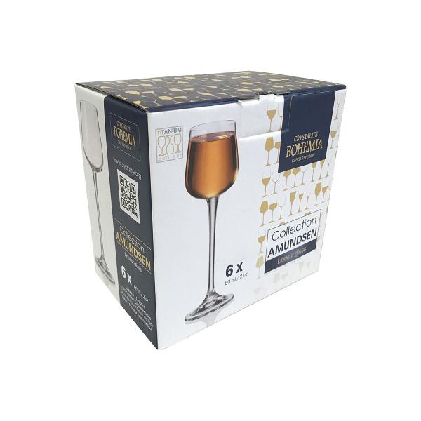 Imagem de Jogo com 6 Taças de Cristal Para Licor 60 ml Ardea Bohemia