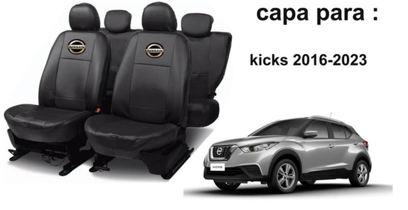 Imagem de Jogo Completo: Capa de Couro, Tapete e Capa de Volante para Nissan Kicks 16-23