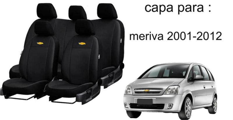 Imagem de Jogo Completo de Capas Meriva 2001-2012 + Tapetes + Capa de Volante