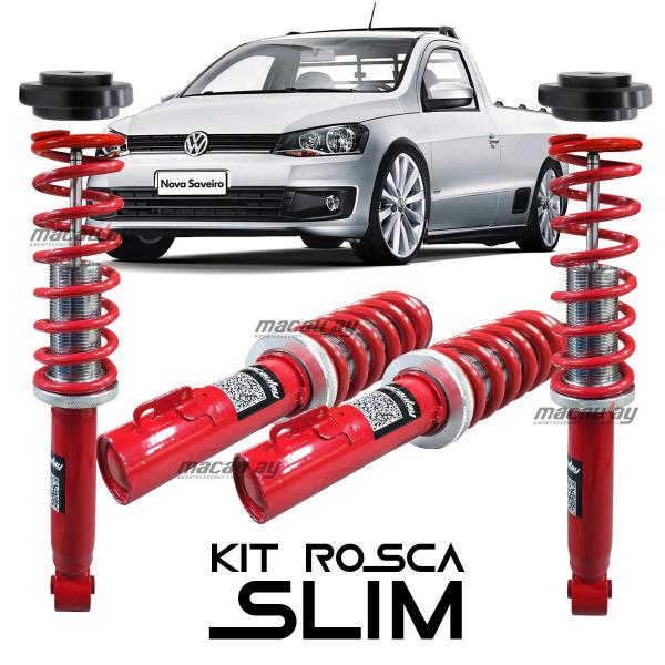 Imagem de Jogo Completo De Suspensao Rosca Slim Vw Saveiro G5 Ate G8