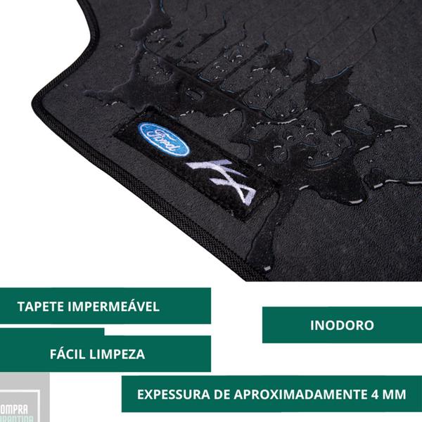 Imagem de Jogo Completo Ford Ka Preto Impermeável Pvc Premium 2012