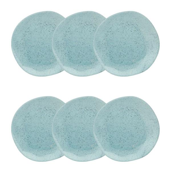 Jogo Conjunto 6 Pratos Sobremesa Oxford Porcelana Ryo Blue Bay 21,5 cm Imagem de Jogo Conjunto 6 Pratos Sobremesa Oxford Porcelana Ryo Blue Bay 21,5 cm