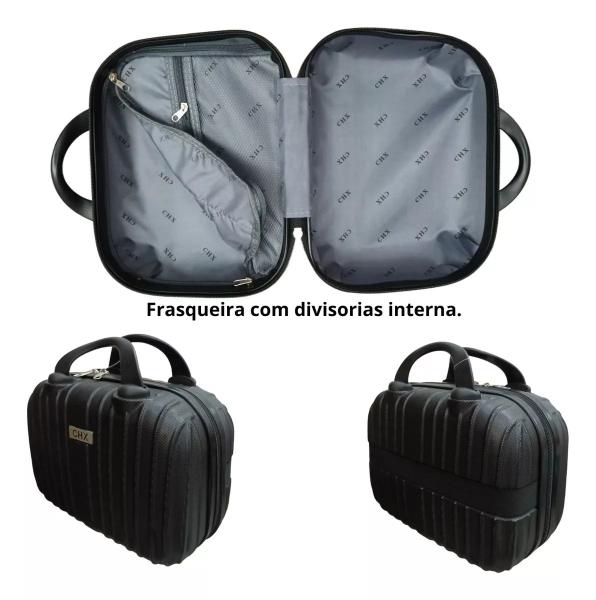 Imagem de Jogo Conjunto com 2 Malas De Viagem De Bordo 1P+ 1PP+ 2 Frasqueiras