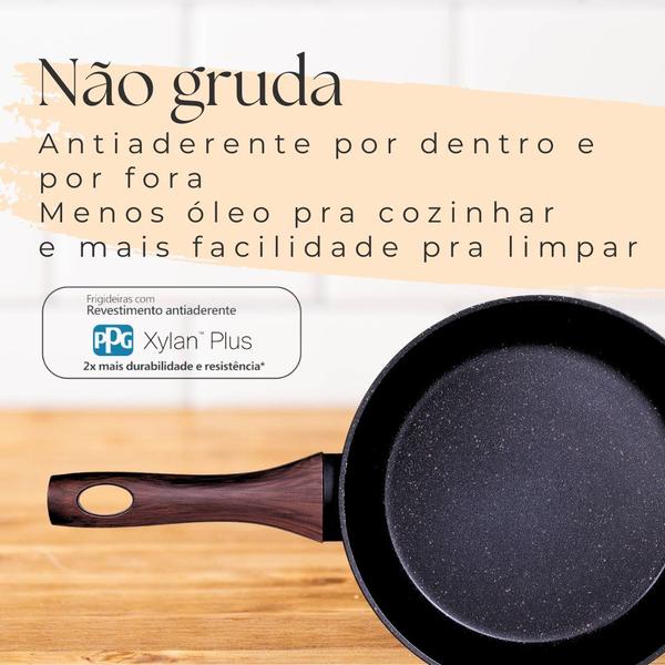 Imagem de Jogo Conjunto de Panelas 10 Pçs Cerâmica Indução Anti aderente Grossa 4mm Style Cook Cor Black Mimo Style