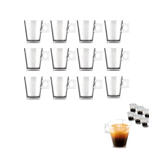 Imagem de Jogo Conjunto De Xícaras Canecas Café Lima Vidro 200ml 12 Peças