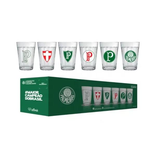 Imagem de Jogo Copo Americano 6 Peças Time Palmeiras 190Ml - Allmix