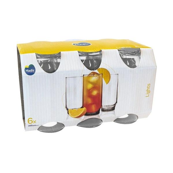 Imagem de Jogo Copos Vidro Suco Agua Lights 300 Ml Nadir 