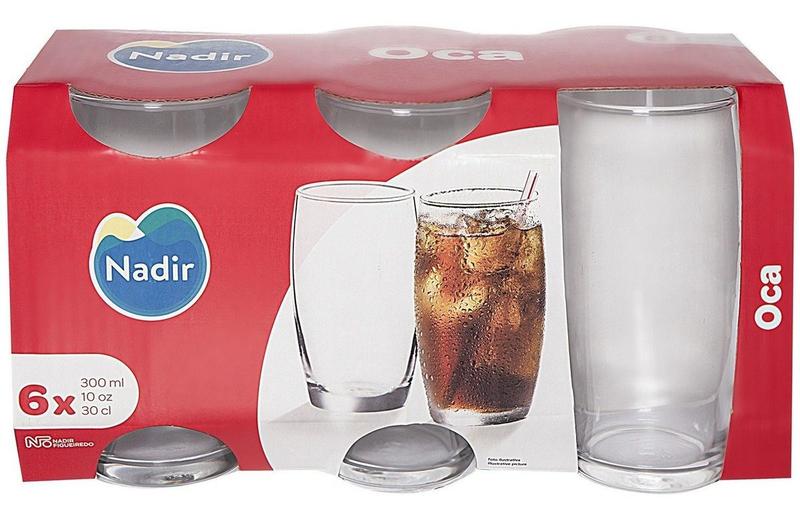 Jogo Copos Vidro Suco Agua Oca 300 Ml Nadir - NADIR FIGUEREDO Imagem de Jogo Copos Vidro Suco Agua Oca 300 Ml Nadir