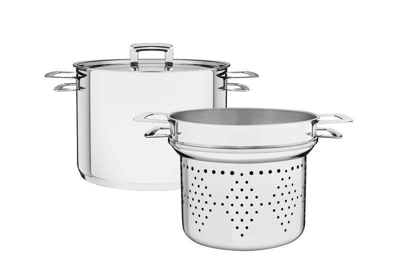 Imagem de Jogo Cozi-pasta 2 Peças Aço Inox Brava Tramontina 20cm 4,6l 65400/410