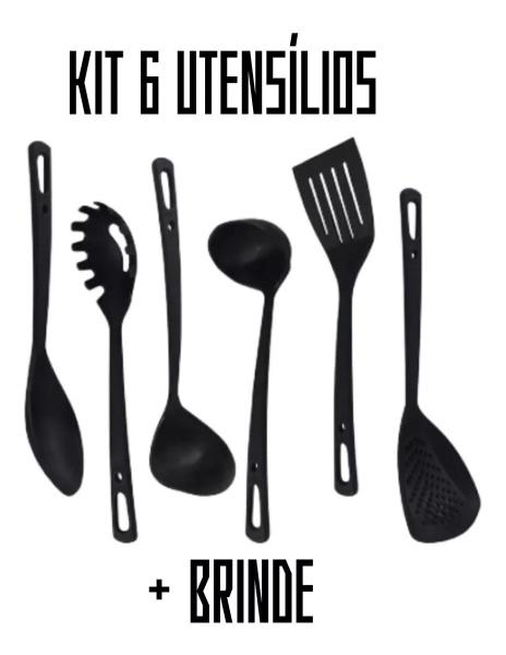 Imagem de Jogo Cozinha Conjunto Utensílios Kit C/6