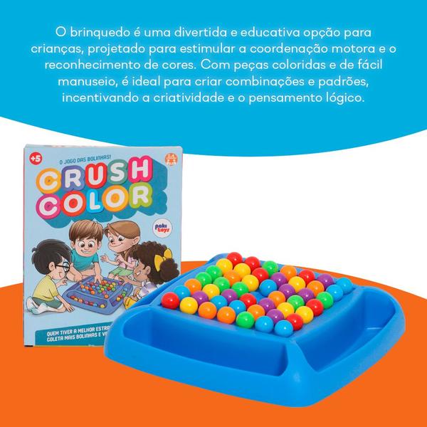 Imagem de Jogo Crush Color Bolinhas Coloridas Brinquedo Tabuleiro Mesa