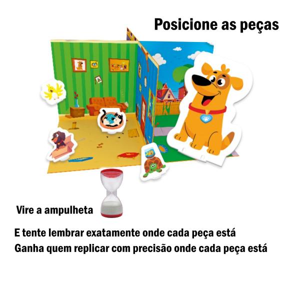 Imagem de Jogo Da Memoria 3D Animais Pets Imagem Tabuleiro Educativo