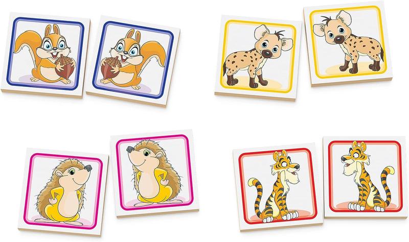 Jogo da Memória Animais 30 Peças Educativo Alfabetização Madeira Infantil Junges Diversão 4x4cm Imagem de Jogo da Memória Animais 30 Peças Educativo Alfabetização Madeira Infantil Junges Diversão 4x4cm