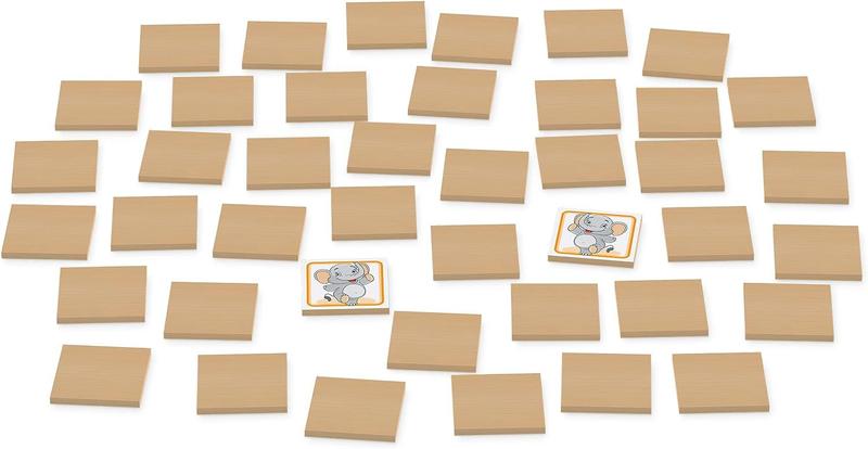 Jogo da Memória Animais 30 Peças Educativo Alfabetização Madeira Infantil Junges Diversão 4x4cm Imagem de Jogo da Memória Animais 30 Peças Educativo Alfabetização Madeira Infantil Junges Diversão 4x4cm