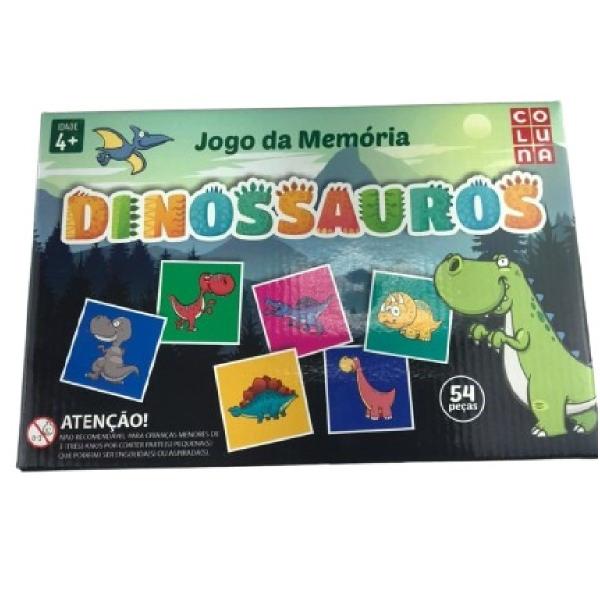 Imagem de Jogo da Memória brinquedo dinossauros 54 Cartas didático