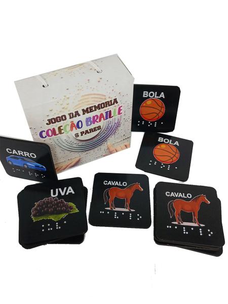 Jogo da memória de 6 pares inclusivo com acessibilidade em Braille - Coleção Tea & Amor Imagem de Jogo da memória de 6 pares inclusivo com acessibilidade em Braille