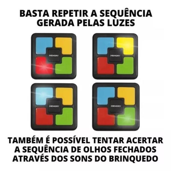 Imagem de Jogo Da Memoria Game Com Luz A Bateria 6Cm Tipo Genius