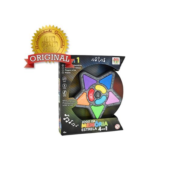 Jogo Da Memoria Genius Estrela 4 Em 1 Com Luz E Som Dm Toys Imagem de Jogo Da Memoria Genius Estrela 4 Em 1 Com Luz E Som Dm Toys