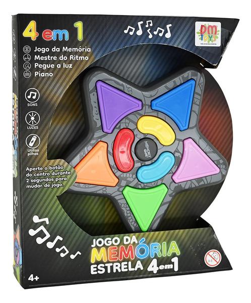 Jogo Da Memoria Genius Estrela 4 Em 1 Com Luz E Som Dm Toys Imagem de Jogo Da Memoria Genius Estrela 4 Em 1 Com Luz E Som Dm Toys