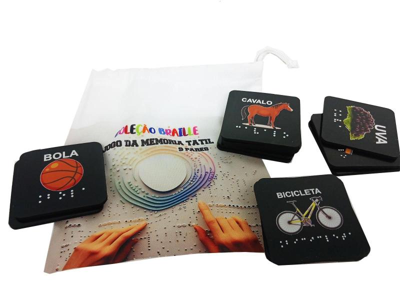 Jogo Da Memória Inclusivo Em Braille 9 Pares Acessibilidade - Coleção Tea & Amor Imagem de Jogo Da Memória Inclusivo Em Braille 9 Pares Acessibilidade