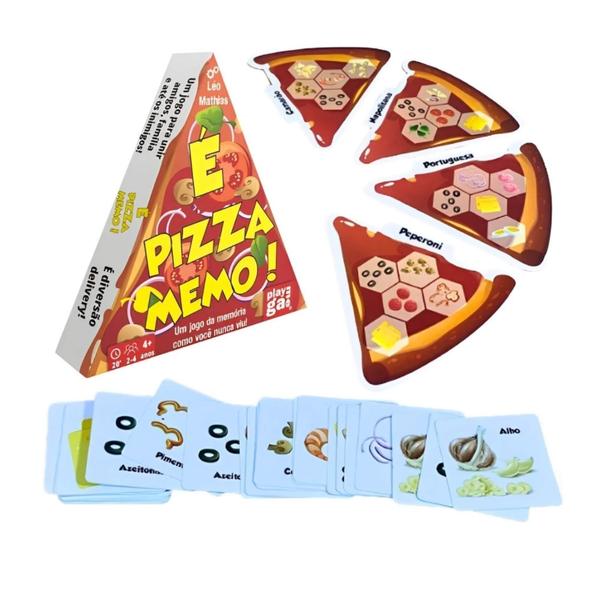 Imagem de Jogo da Memória Infantil É Pizza Memo Cooper Fun - REF001