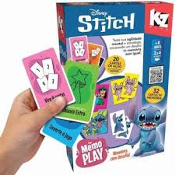 Imagem de Jogo da Memória Memo Play Disney Stitch Elka - 52 Cartas (41156)