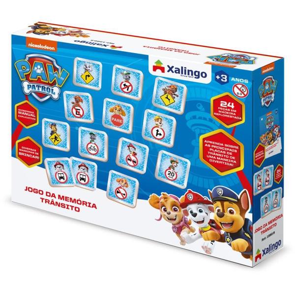 Jogo da Memória Patrulha Canina Trânsito 24 PCS - Xalingo Imagem de Jogo da Memória Patrulha Canina Trânsito 24 PCS